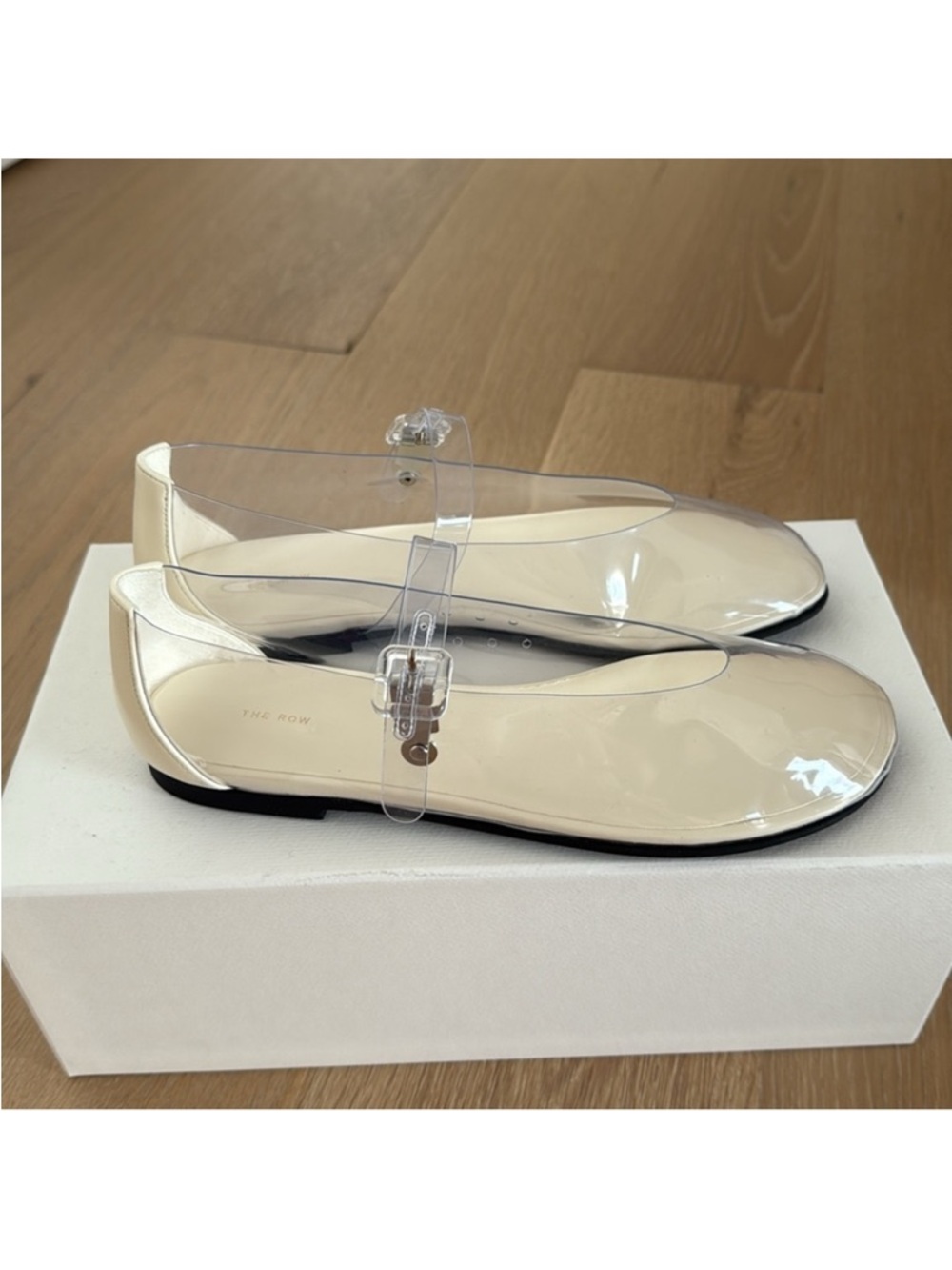 The Row Boheme PVC Leather Mary Jane Flats size 36/us 6